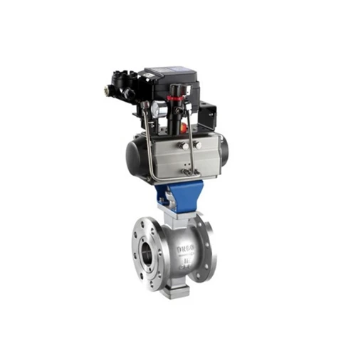 MAC V-Notch Ball Valve Pneumatically Actuated with Positioner Photo