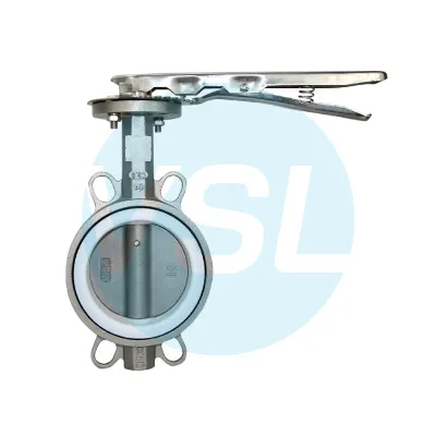 SAWCO PTFE Stainless Steel Wafer Butterfly Valve